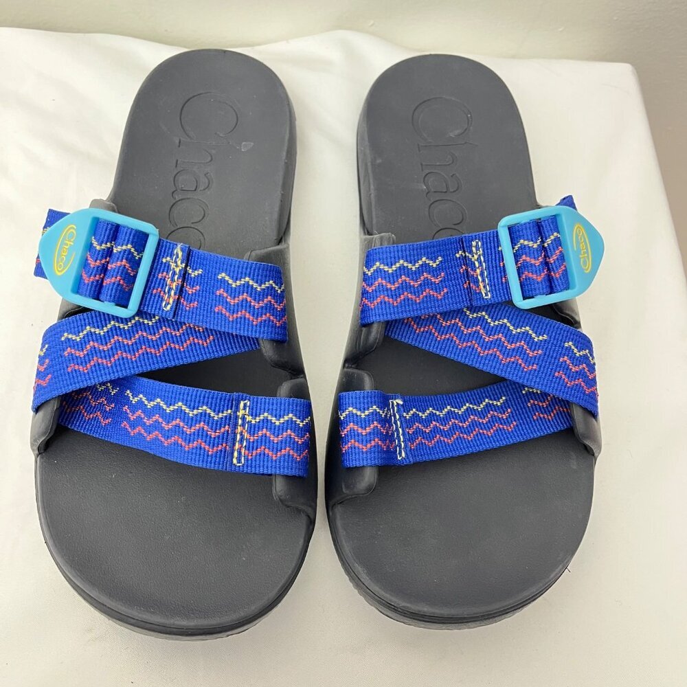 CHACO chillos‎ slide sandal in lasagna blue Size 7